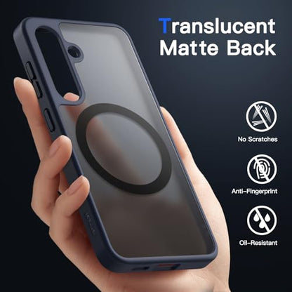 JETech Magnetic Case for Samsung Galaxy S24, Deep Blue - color: Deep Blue, size: Galaxy S24