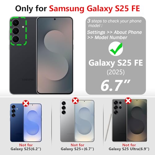 Varikke for Galaxy S25 FE Wallet Case Magnetic Detachable, Rose Gold - color: Rose Gold, size: Galaxy S25 FE 6.7"