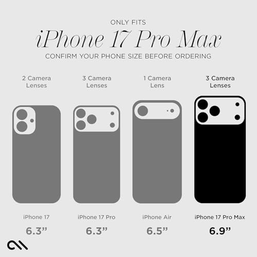 Case-Mate iPhone 17 Pro Max Screen Protector with Installation Tray - Clear | [Pack of 3] Durable & Anti-Scratch Tempered Glass with Touch Sensitivity - Ultra High Clarity, Case-Friendly & Easy to Apply - size: iPhone 17 Pro Max