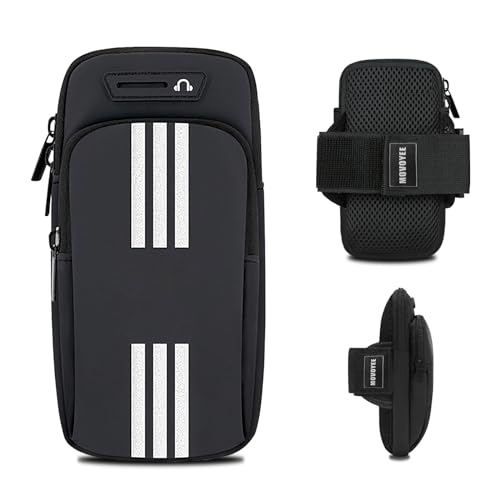 Phone Holder for Running Armband Cell Phone Holder iPhone 17 16 15 14 13 12 11 Pro Max Xs 16e Xr X Plus Galaxy Ultra Note Carrier Bag,Gym Workout Exercise Sports Arm Bands Sleeve Pouch Black - color: 04-Black