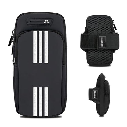 Phone Holder for Running Armband Cell Phone Holder iPhone 17 16 15 14 13 12 11 Pro Max Xs 16e Xr X Plus Galaxy Ultra Note Carrier Bag,Gym Workout Exercise Sports Arm Bands Sleeve Pouch Black - color: 04-Black
