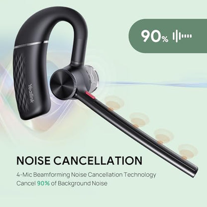 Yealink BH71 Pro Bluetooth Headset with USB-C/A Dongle, Teams Certified, Wireless Earpiece for Cell Phone,PC,Laptop,Noise Cancelling Microphone, Adjustable Ear Hook - style: BH71 Pro USB-C to A