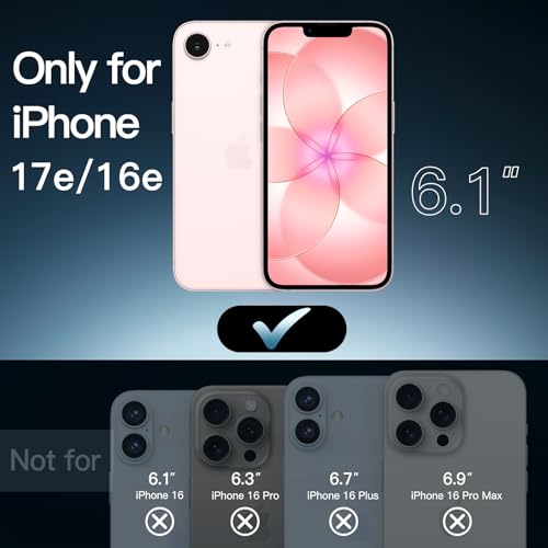 JETech Case for iPhone 17e (2026) / iPhone 16e, Non-Yellowing Shockproof Phone Bumper Cover, Anti-Scratch Clear Back, 6.1-Inch Display (Soft Pink) - color: Soft Pink, size: iPhone 17e/16e