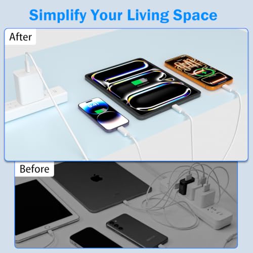 60W 3 in 1 USB C to 2*USB C and Lightning Port for iPhone Duo 18 Pro Max - color: White1
