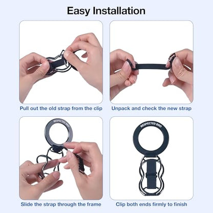 RESPECTED-BRO-3-PCS-Elastic-Strap for Magnetic Phone Grip Stand with Finger Strap, 4-in-1 Magnetic Ring Holder, Kickstand and Elastic Strap for Smartphones (Rose Gold) - color: Rose Gold Elastic Strap