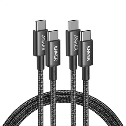 Anker USB C to USB C Cable, 100W Fast Charging Cable (2-Pack, 6 ft, Black) - color: Black, size: 6ft