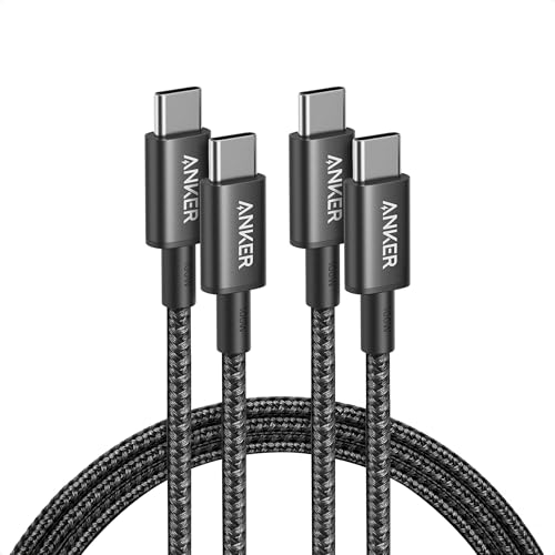 Anker USB C to USB C Cable, 100W Fast Charging Cable (2-Pack, 6 ft, Black) - color: Black, size: 6ft