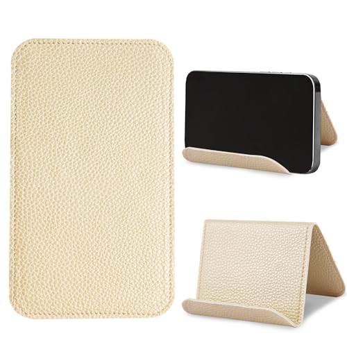 Airplane Travel Essentials for Flying Flex Flap Cell Phone Holder & Flexible Tablet Stand for Desk, Bed, Treadmill, Home & in-Flight Airplane Travel Accessories(1-Lichee Gold) - color: 1-Lichee Gold
