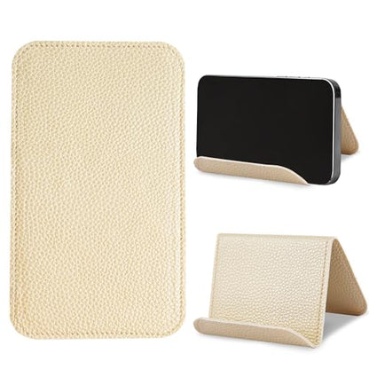 Airplane Travel Essentials for Flying Flex Flap Cell Phone Holder & Flexible Tablet Stand for Desk, Bed, Treadmill, Home & in-Flight Airplane Travel Accessories(1-Lichee Gold) - color: 1-Lichee Gold