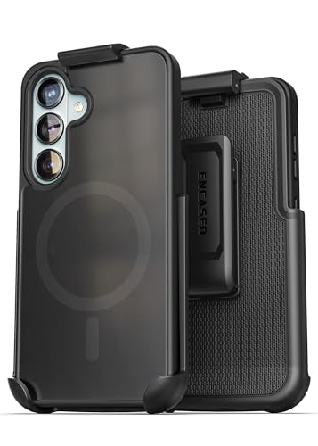 Encased SlimShield for Samsung Galaxy S26 Plus Case with Belt Clip (Compatible with MagSafe) Slim Protective Case & Holster (Black) - color: Black, size: S26 Plus