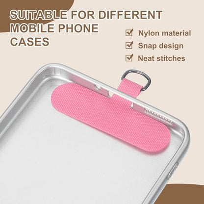 uxcell 12pcs Phone Tether Tab, Universal Phone Lanyard Patch T Shape Cell Phones Strap Replacement Part for Most Smartphone Cases, Pink - color: Pink
