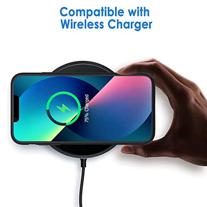 Battery Case for iPhone 13,Upgraded 10000mAh High Capacity Rechargeable Portable Protective Extended Charger Case Wireless Charging Compatible with iPhone 13 (6.1 inch) Charging Case & Carplay (Black) - size: iPhone 13