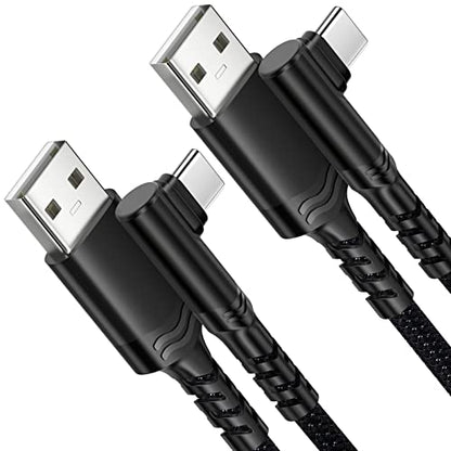 USB C Cable 10ft, USB A to USB C 90° Long Cable Fast Charging - color: Black, size: 10ft