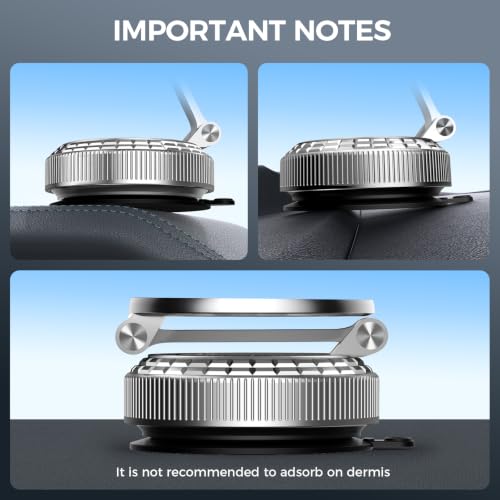 Metal Magnetic Car Phone Holder for Magsafe Phone, Silver - color: Silver