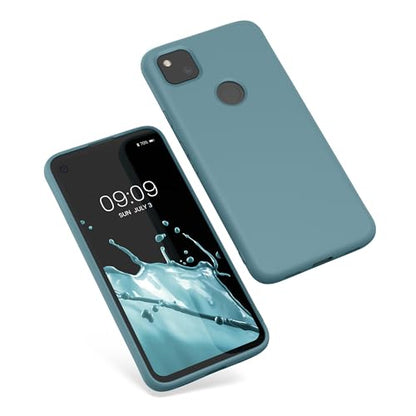 kwmobile Case Compatible with Google Pixel 4a Case - Slim Protective TPU Silicone Phone Cover - Antique Stone - color: Antique Stone