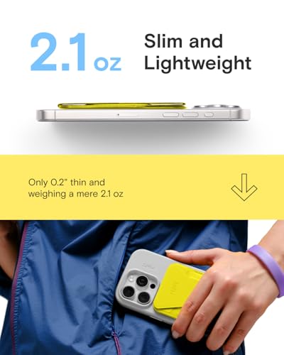 MOFT Magnetic Wallet Stand Compatible with iPhone 17/16/15/14/13/12 Series, Angle Adjustment & Magsafe Compatible MOVAS Phone Stand,Neon - color: Neon, size: Standard