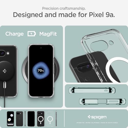 Spigen Ultra Hybrid MagFit for Pixel 9a Case, White - color: Mag Clear, size: Pixel 9a