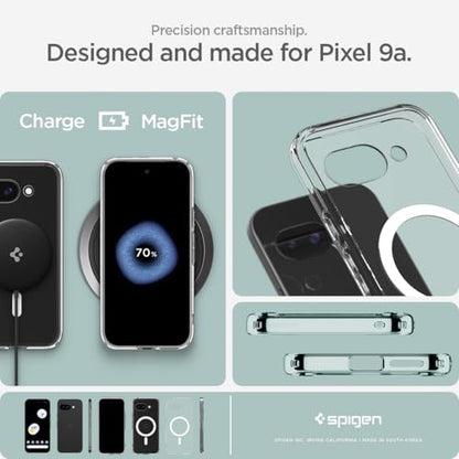 Spigen Ultra Hybrid MagFit for Pixel 9a Case, White - color: Mag Clear, size: Pixel 9a