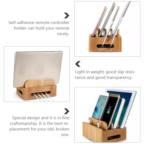NOLITOY Wooden Charging Station Organizer for Tablet and Earphones