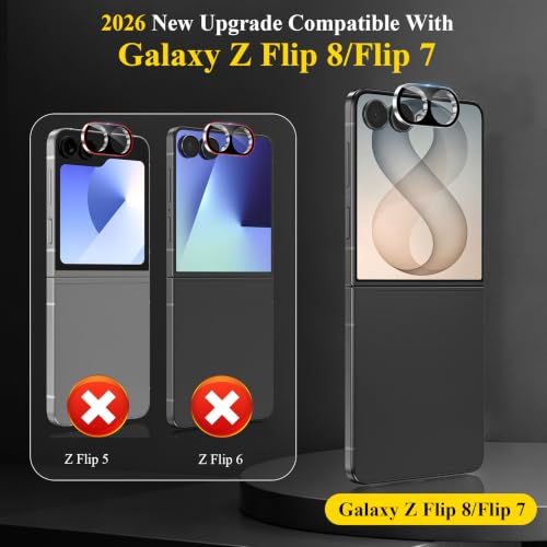 4 Pack Camera Lens Protector Compatible with Samsung Galaxy Z Flip 8/Flip 7 - size: Z Flip 8