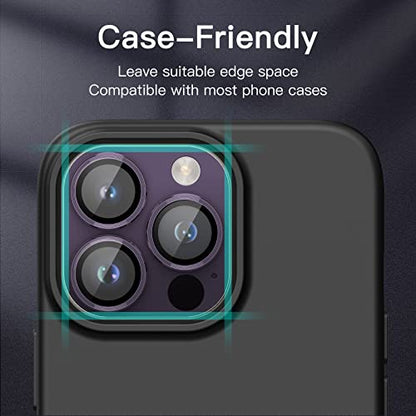 JETech Camera Lens Protector for iPhone 14 Pro/14 Pro Max, Deep Purple - color: Deep Purple