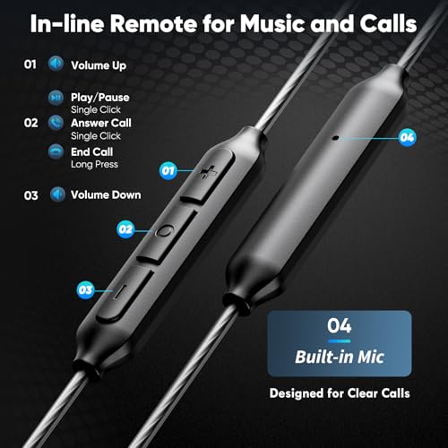 USB-C Wired In-Ear Earbuds with Mic, Dual Driver for Hi-Fi Stereo Sound