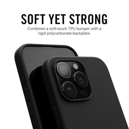 Ridge Case Compatible with iPhone 16 Plus - Compatible with MAGSAFE & Wireless Charging, Aluminum Control Buttons, Dual-Layer Construction, TPU Bumper with Drop Protection (Matte Black) - color: Matte Black, size: iPhone 16 Plus