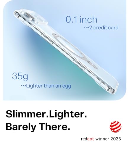 TORRAS for iPhone Air Case, Slim Magnetic Stand, Open-Edge Thin Frame Fit, Hard PC, Fit for MagSafe, Anti-Yellowing Phone Case for iPhone 17 Air, Daily Protection, Clear - size: iPhone Air