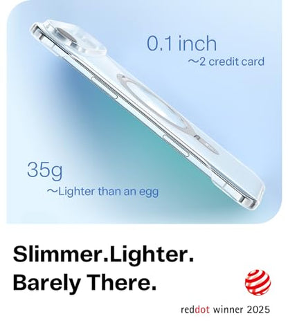 TORRAS for iPhone Air Case, Slim Magnetic Stand, Open-Edge Thin Frame Fit, Hard PC, Fit for MagSafe, Anti-Yellowing Phone Case for iPhone 17 Air, Daily Protection, Clear - size: iPhone Air