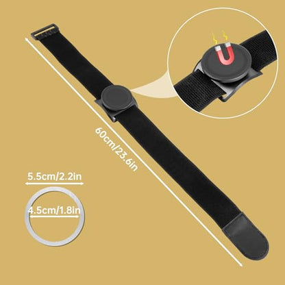 NiHome Adjustable Pilot Magnetic Kneeboard Fit for iPad, Lap Mount, Black - color: Black (with 23.6“ Elastic Strap)