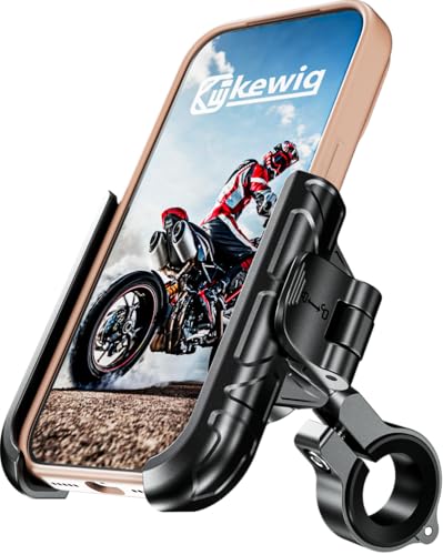 Kewig Motorcycle Phone Mount with Aluminum Alloy Mounting Base