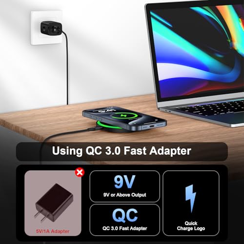 Android Wireless Charger Fast Charging Pad for Motorola Edge/Razr 2026 2025 2024,Moto G Stylus/Power 2025,Razr 50 Ultra,Wireless Samsung Phone Charger Station 15W for Galaxy S24/S23 with QC Adapter - color: Black2
