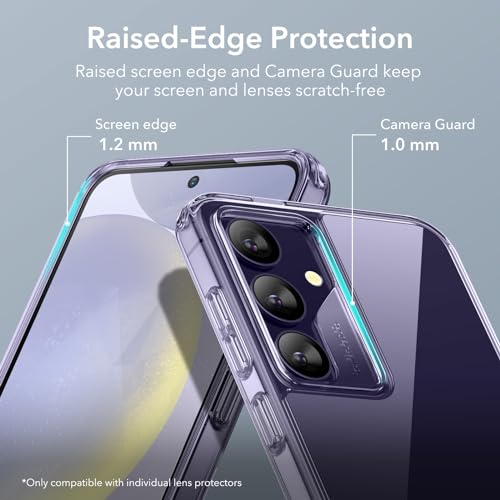 ESR for Samsung Galaxy S24 Ultra Phone Case, 3 Stand Modes Kickstand for S24 Ultra Cover, Military-Grade Drop Protection, Slim Fit, Boost Series Case, Clear Purple - color: Boost-ClearPurple