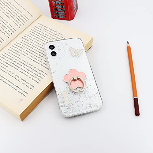 LaMignonne Cell Phone Ring Holder Flower Finger Ring Grip Stand 360° Rotation 180° Flip Universal Kickstand Compatible with All Smartphones (Rose Gold) - color: Rose Gold