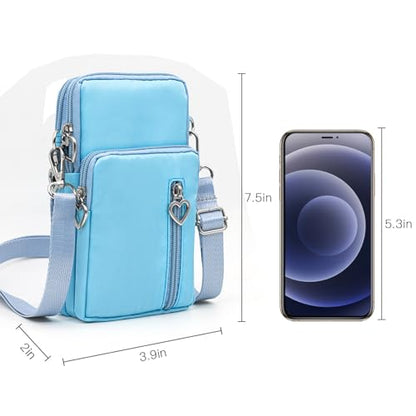 BIAOTIE Lightweight Small Crossbody bags Cell Phone Purses Travel Pouch Shoulder Bag for Women - color: Blue