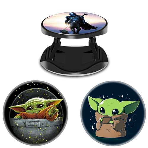 3 Pack/Multifunction Cell Phone Stand Holder and Grip Green Cute Foldable Phone Kickstand Mount Compatible for Smartphones