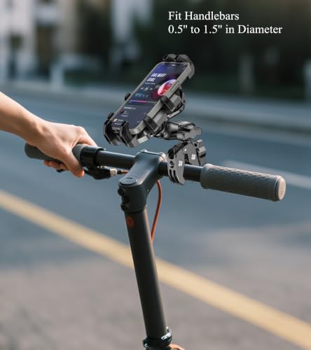BRCOVAN Anti-Shake Motorcycle Phone Mount Holder with Vibration Dampener