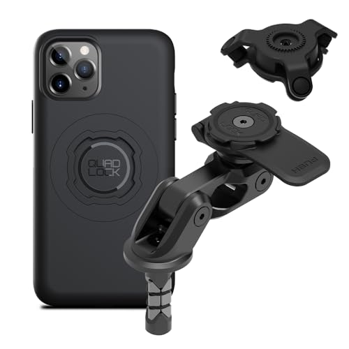 Quad Lock Motorcycle Fork Stem Mount PRO Kit with Vibration Dampener and MAG Phone Case for iPhone 11 Pro - size: iPhone 11 Pro