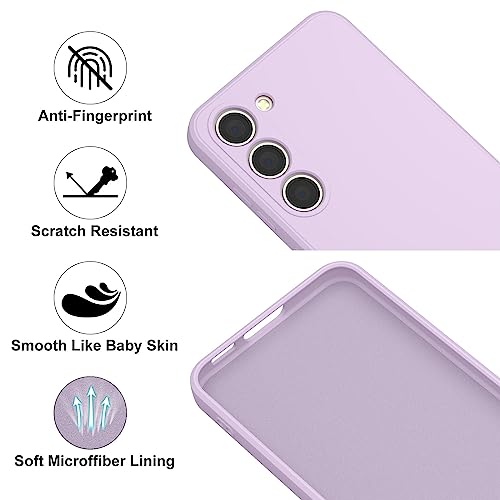Vanjua Case for Samsung Galaxy S23 (Only), Stylish Liquid Silicone Slim Full-Body Protective Cover Compatible with Samsung Galaxy S23 5G 6.1 Inch Phone Case (Violet) - color: Violet