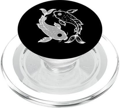 Pisces Yin and Yang Symbol PopSockets PopGrip for MagSafe - style: Magnetic PopGrip