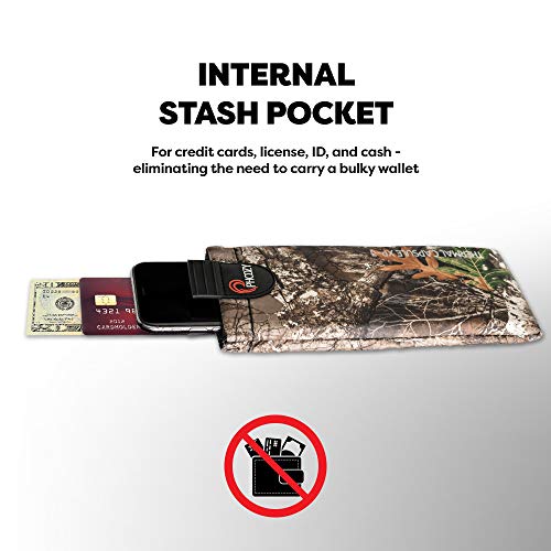 PHOOZY Thermal Phone Case - XP3 Series: Ultra-Rugged Insulated Cell Phone Pouch Prevents Overheating, Extends Battery Life, Provides Drop Protection and Floats in Water (Large - Realtree Edge)