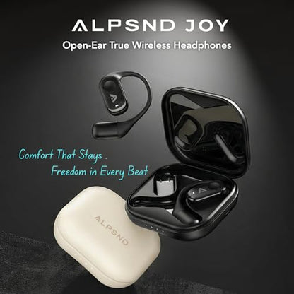 Joy Open-Ear Headphones, Wireless Bluetooth 5.4 Earhook Earbuds - color: Black