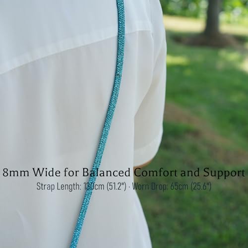 Clip and Go Strap for Phone with Wallet Crossbody, Bling Crystal Phone Strap Crossbody for Hands-Free Style - color: Light Blue