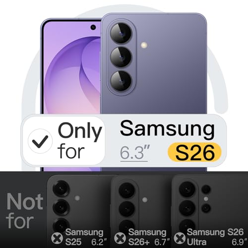 JETech Slim Magnetic Case for Samsung Galaxy S26, Anti-Slip, Cobalt Violet | Compatible with MagSafe, Full Camera Lens Protection, Soft TPU Cover, Shockproof - color: Cobalt Violet, size: Galaxy S26