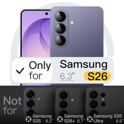 JETech Slim Magnetic Case for Samsung Galaxy S26, Anti-Slip, Cobalt Violet | Compatible with MagSafe, Full Camera Lens Protection, Soft TPU Cover, Shockproof - color: Cobalt Violet, size: Galaxy S26