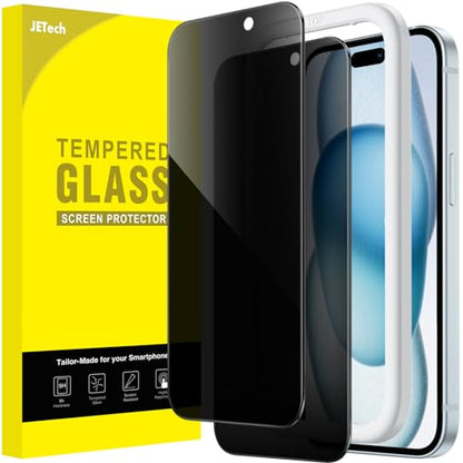 JETech Privacy Screen Protector for iPhone 15 Plus, 2-Pack - size: iPhone 15 Plus