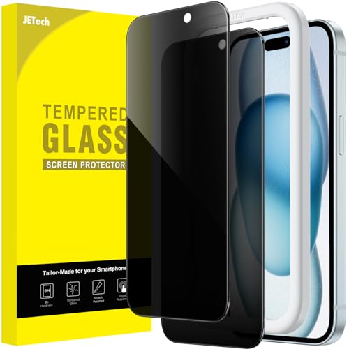 JETech Privacy Screen Protector for iPhone 15 Plus, 2-Pack - size: iPhone 15 Plus