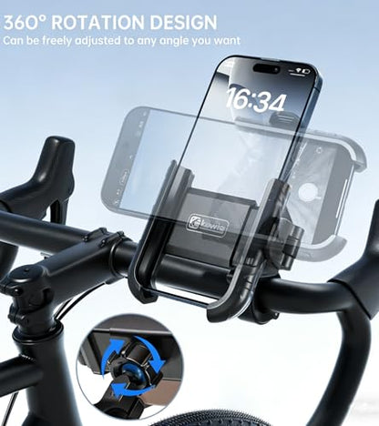Kewig Motorcycle Phone Mount with Aluminum Alloy Mounting Base