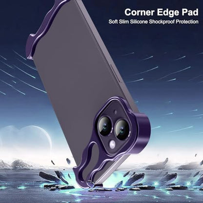 Frameless Phone Case Crafted for iPhone 15 Plus Purple - color: Aluminum Purple, size: iPhone 15 Plus