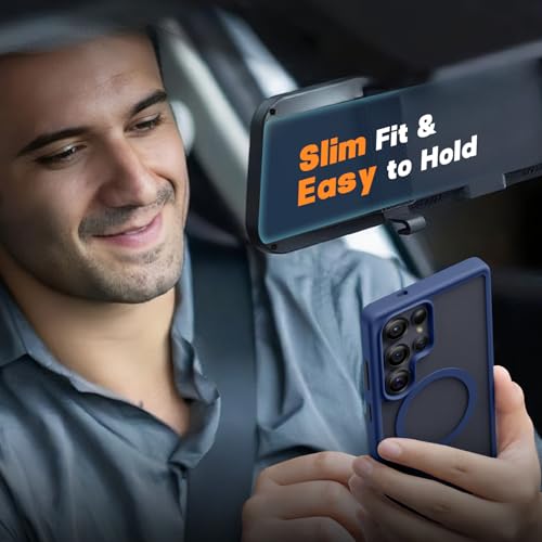 Maledan Shockproof Slim Case Designed for Galaxy S25 Ultra Case [Military-Grade Defense] [Fast Wireless Charging] - Magnetic Case for Samsung Galaxy S25 Ultra Accessories, Navy Blue - color: Navy Blue